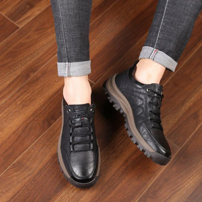 Hand-stitched men's casual footwear, breathable and non-slip, designed for superior arch support.