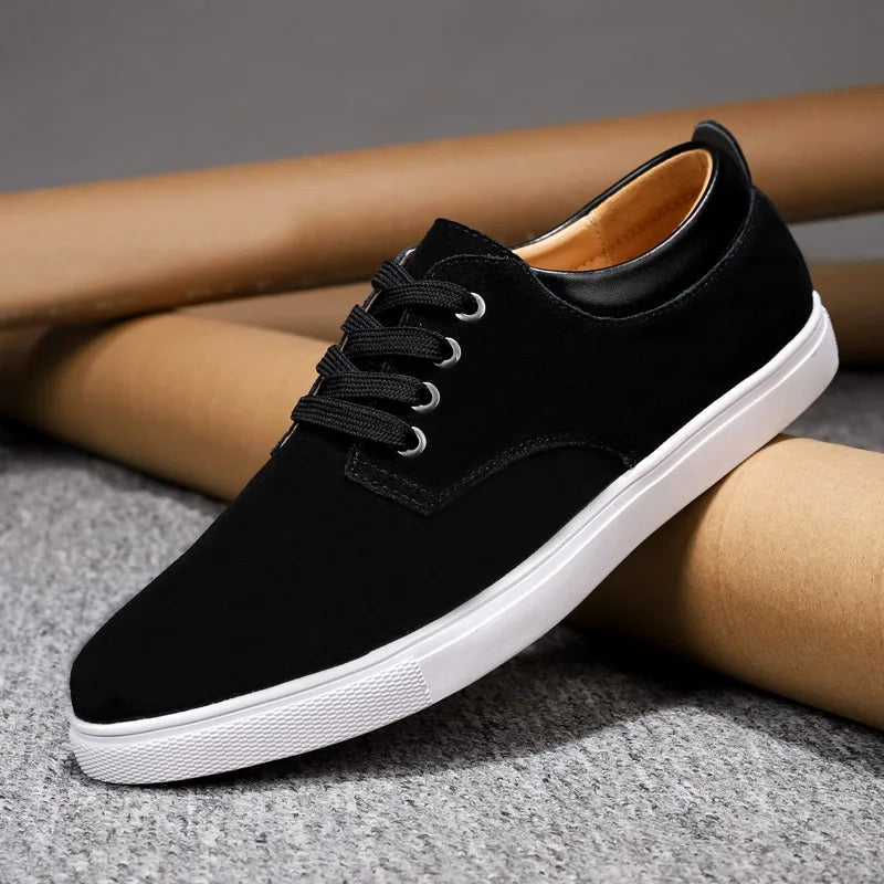 Men's comfortable casual sneakers in action, ideal for walking & daily use. Durable & classic design.