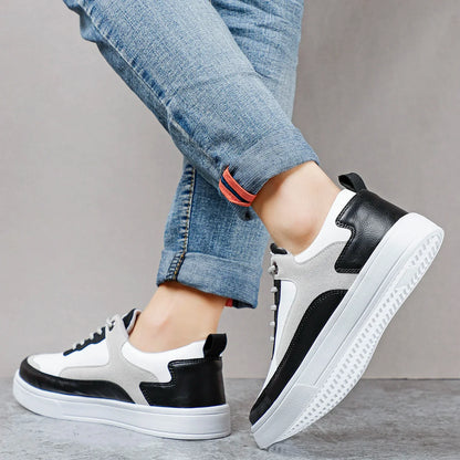 Lace-up men's casual sneakers, perfect comfort footwear for everyday wear, with stylish suede details.