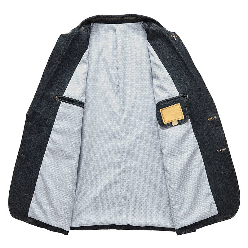 Modern fit men's tailored jacket, designed for comfortable casual wear, versatile everyday style & men's fashion.