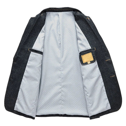 Modern fit men's tailored jacket, designed for comfortable casual wear, versatile everyday style & men's fashion.