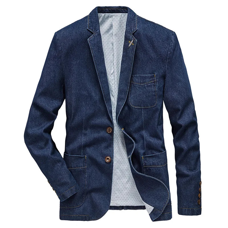 Versatile men's casual tailored jacket, offering a stylish modern fit for everyday fashion and outerwear needs.