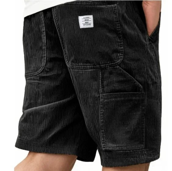Comfortable men's textured cargo shorts, excellent for casual summer style.