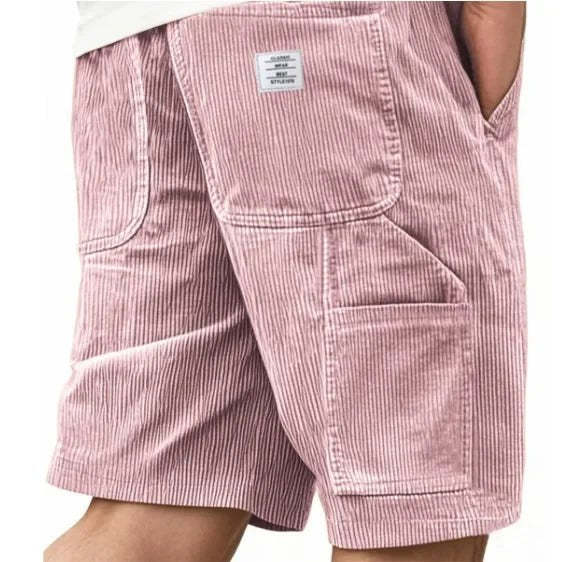 Versatile men's textured cargo shorts, offering everyday utility and relaxed fit.