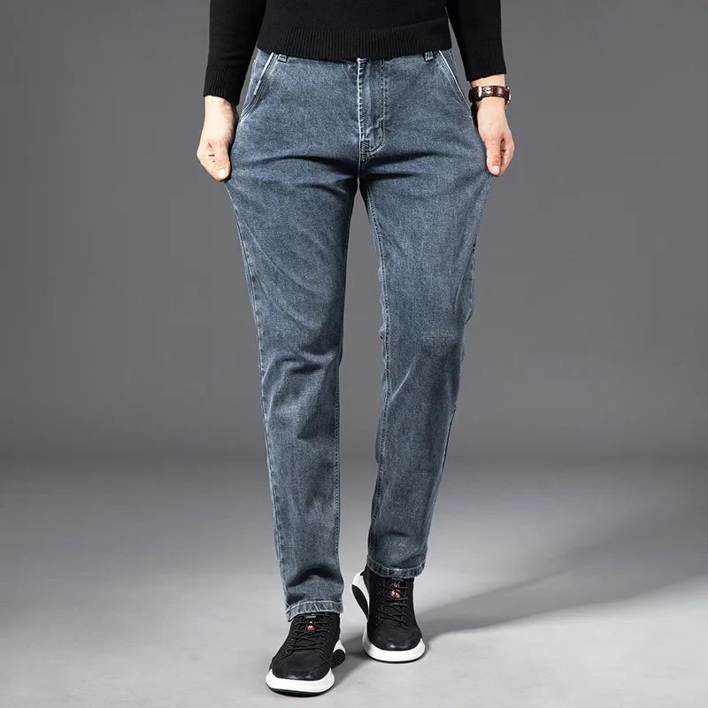 Comfortable Cavell classic fit men's jeans, perfect for everyday style and lasting durability.