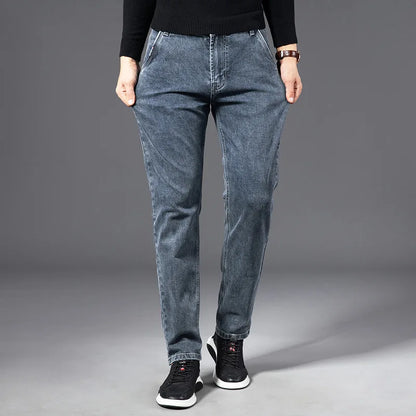 Comfortable Cavell classic fit men's jeans, perfect for everyday style and lasting durability.