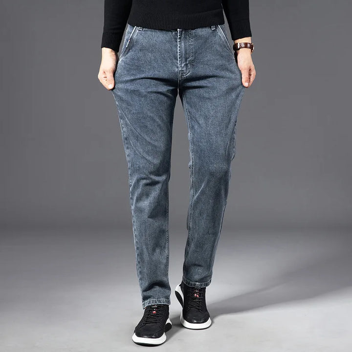 Comfortable Cavell classic fit men's jeans, perfect for everyday style and lasting durability.