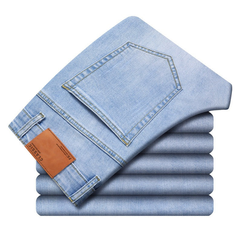 Men's Cavell comfort fit classic blue jeans for everyday wear. Straight leg, relaxed style.
