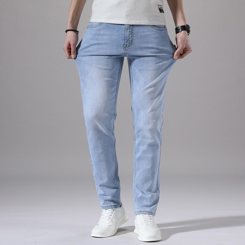 Cavell men's classic blue jeans. Comfort fit, straight leg design, ideal for relaxed everyday wear.