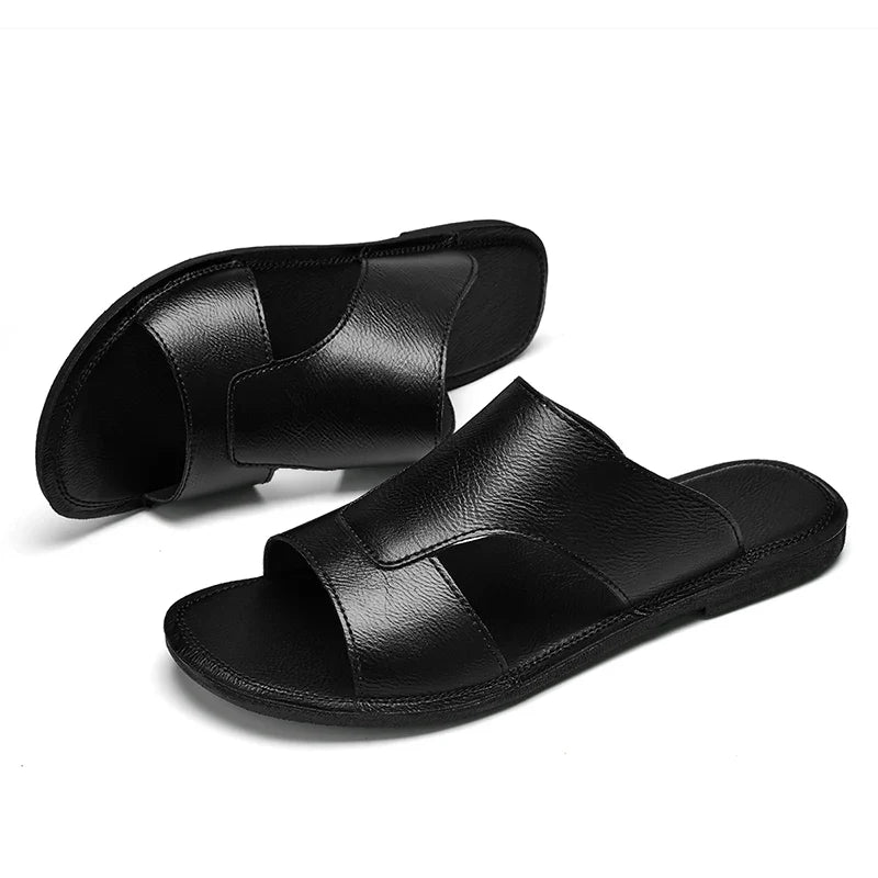 Cavrik men's slip-on sandals: open-toe design, lightweight, comfortable & perfect casual summer footwear.
