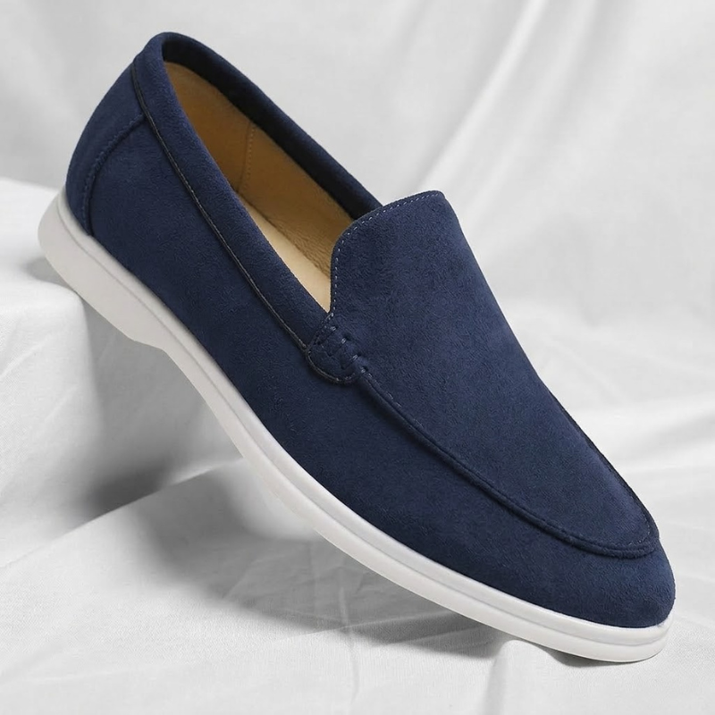 Front view of Men's Chester Comfort Loafers, sophisticated slip-on dress shoes for modern mens style.