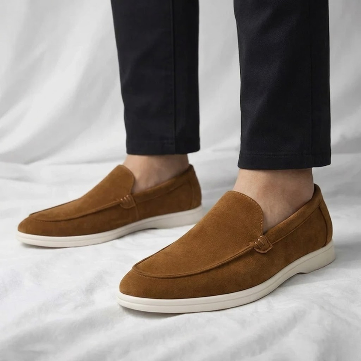 Easy slip-on men's Chester loafers, comfortable dress shoes offering convenience and classic style for everyday wear.