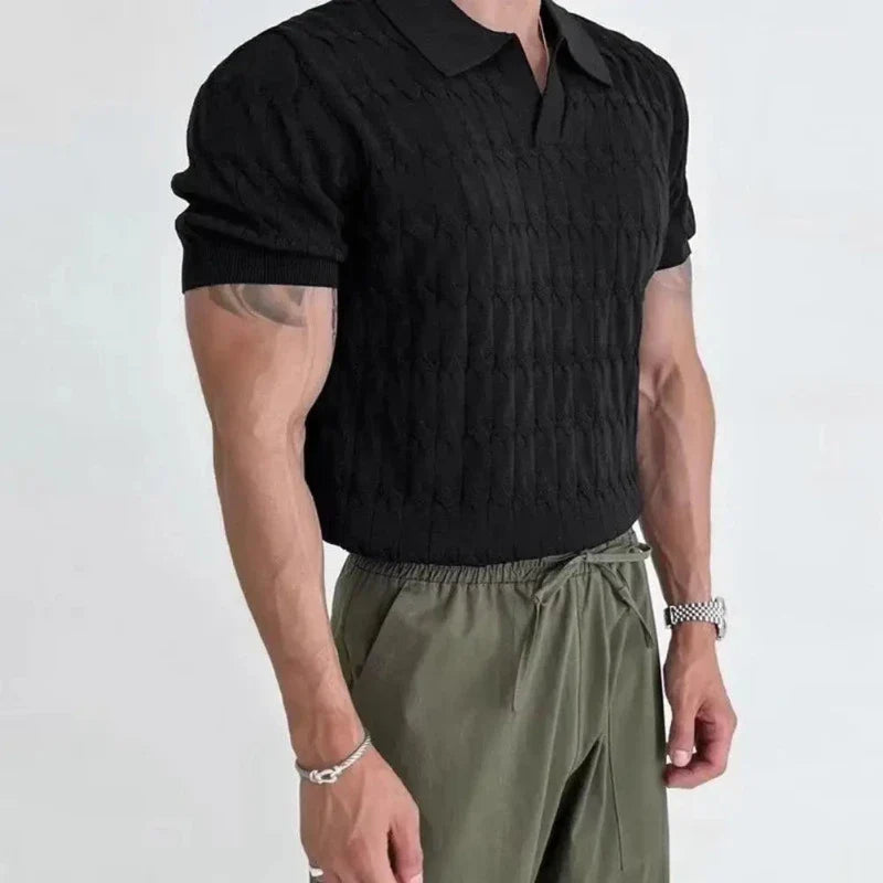 Stylish men's Classic Almero Polo, short sleeve, perfect for versatile casual wear & men's fashion.