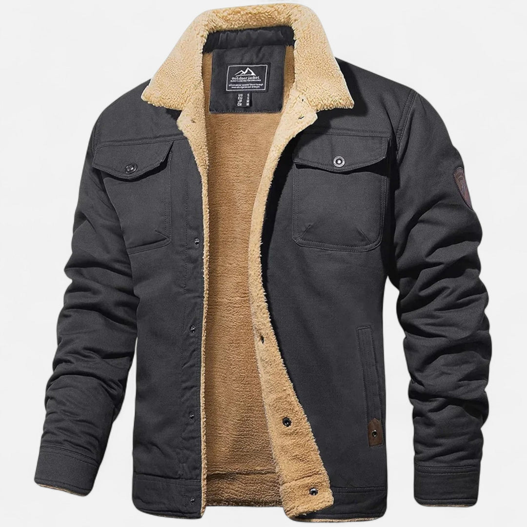 Classic men's bomber jacket, an aviator-style outer layer for warmth and style this winter.