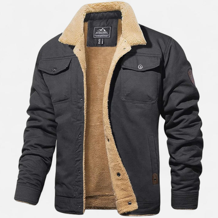 Classic men's bomber jacket, an aviator-style outer layer for warmth and style this winter.