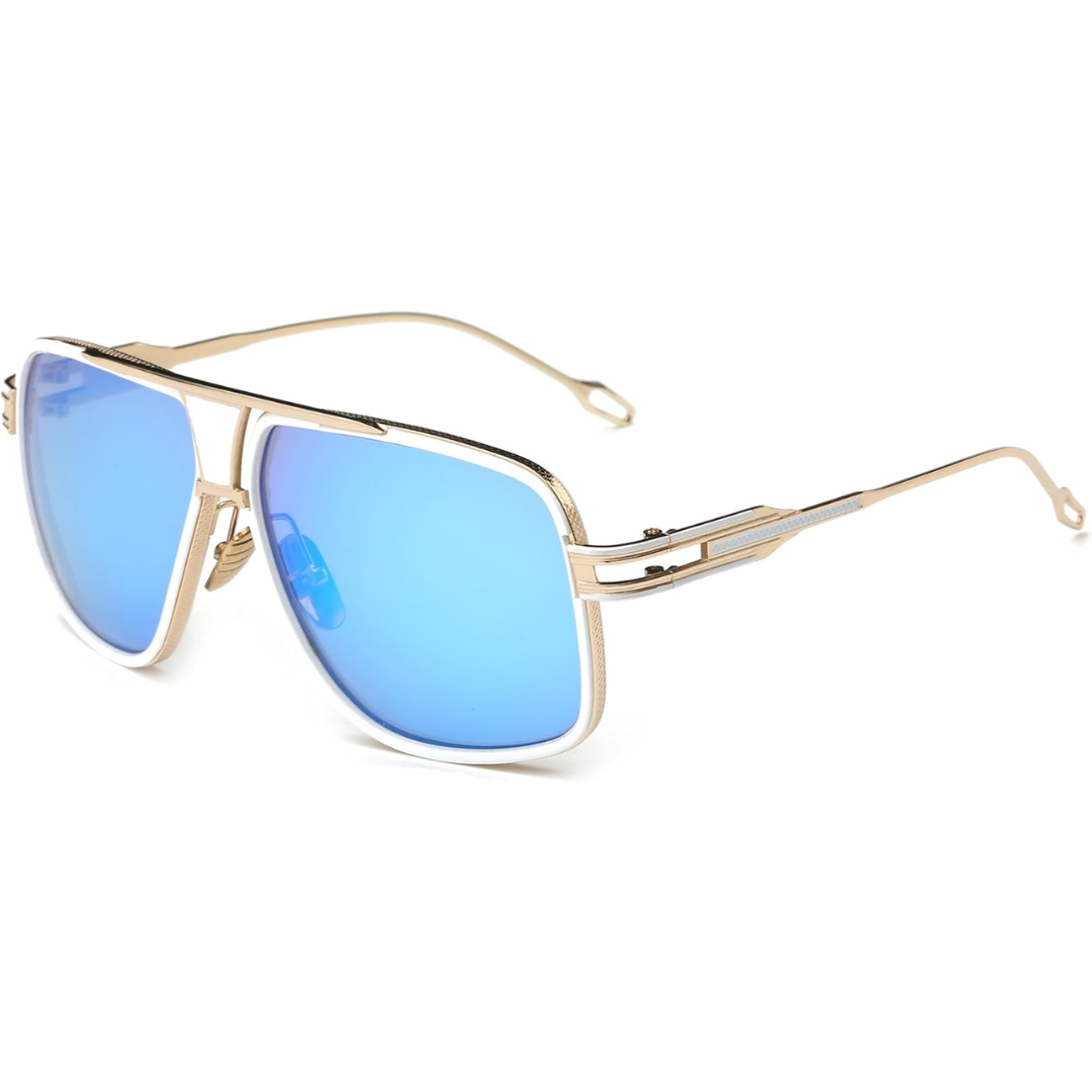 Men's aviator sunglasses with gradient lenses offering essential UV protection for outdoor activities.