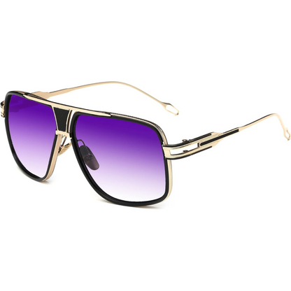Jimmy aviator men's sunglasses: classic style, alloy frame, UV protection. Includes protective case.