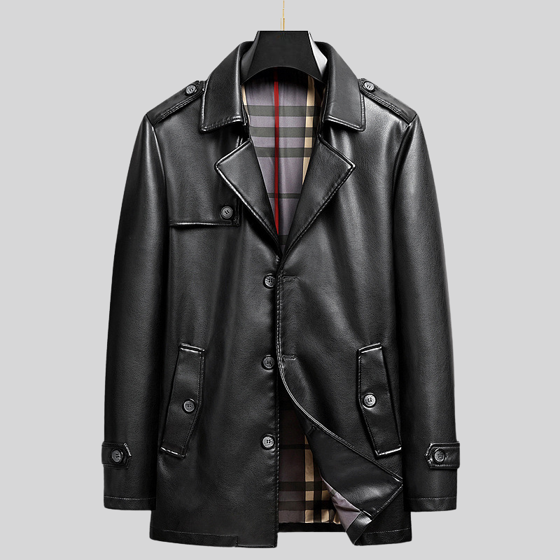 Men's classic Berlin style everyday jacket in black with a structured fit and button closure.