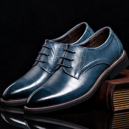 Men's classic black Oxford dress shoes, polished leather for formal wear & business attire.