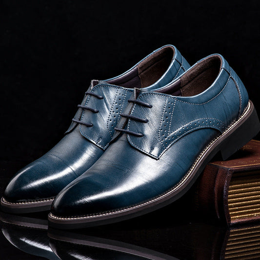 Men's classic black Oxford dress shoes, polished leather for formal wear & business attire.