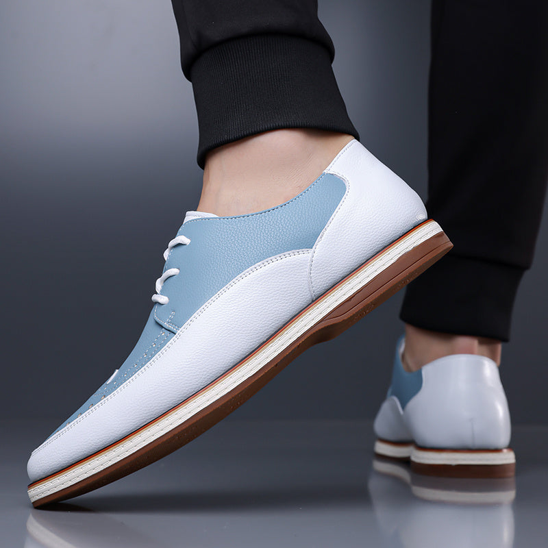 Men's lightweight white brogue dress shoes. Classic style with cushioned insoles for ultimate comfort & fashion.