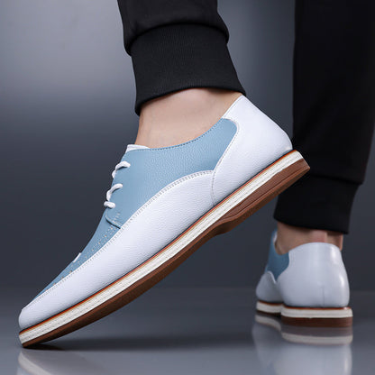 Men's lightweight white brogue dress shoes. Classic style with cushioned insoles for ultimate comfort & fashion.
