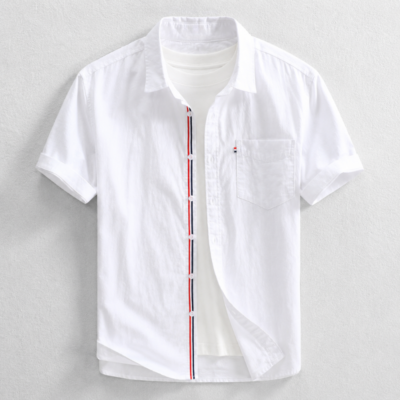 Gray men's classic long sleeve Oxford shirt. A versatile button-up for casual or smart casual menswear.