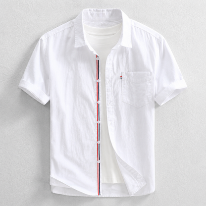 Gray men's classic long sleeve Oxford shirt. A versatile button-up for casual or smart casual menswear.