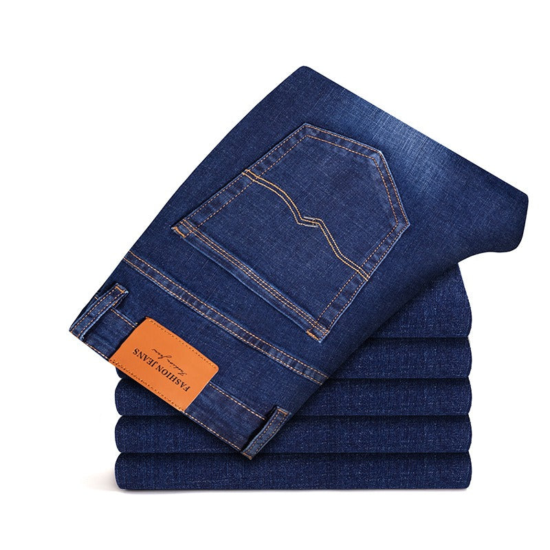Durable cotton blend men's stretch jeans, black, ultimate comfort and flexibility, perfect casual pants.