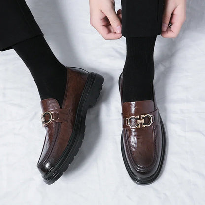 Premium men's slip-on loafers, a stylish and comfortable choice for dress or casual.