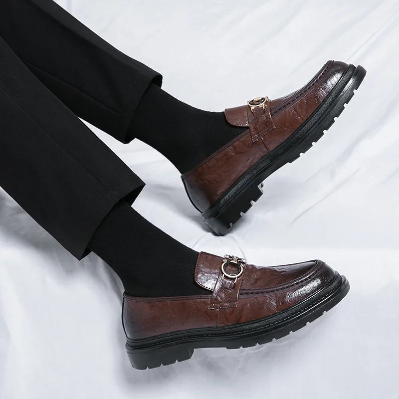 Men's dress and casual slip-on loafers, combining comfort with classic style.