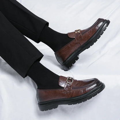 Men's dress and casual slip-on loafers, combining comfort with classic style.
