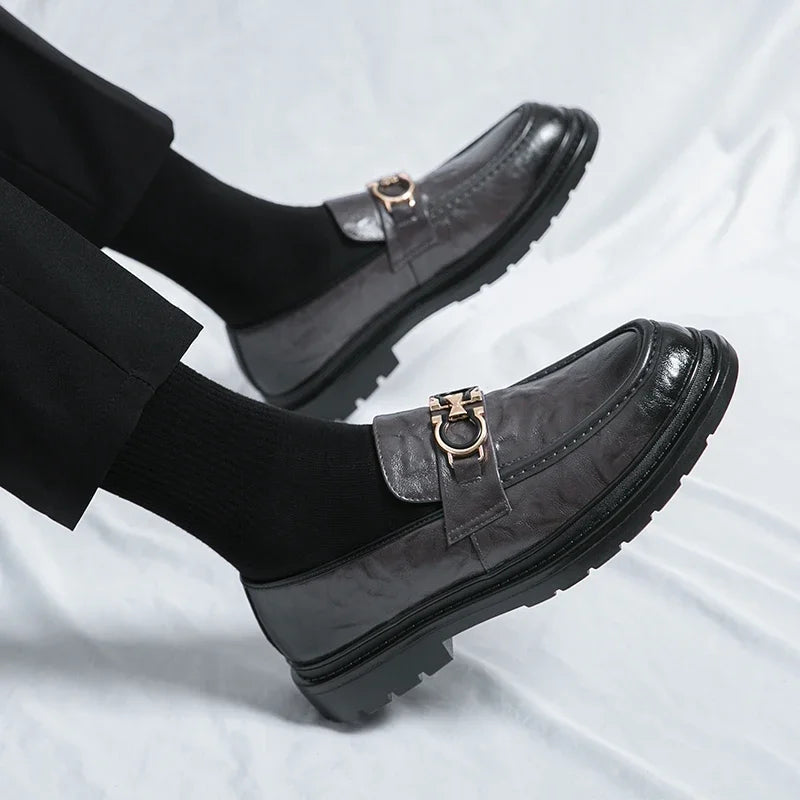 Comfortable men's slip-on dress shoes, a timeless choice for style and ease.