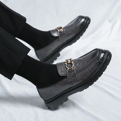 Comfortable men's slip-on dress shoes, a timeless choice for style and ease.