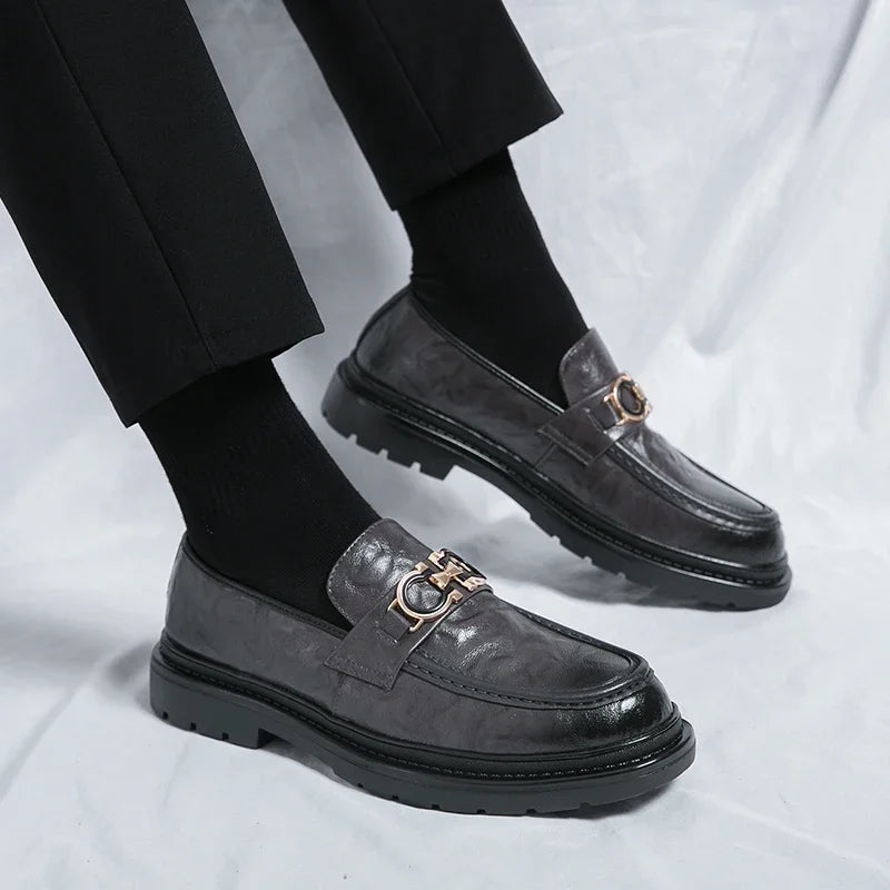 Men's classic slip-on loafers, embodying stylish versatility for all occasions.