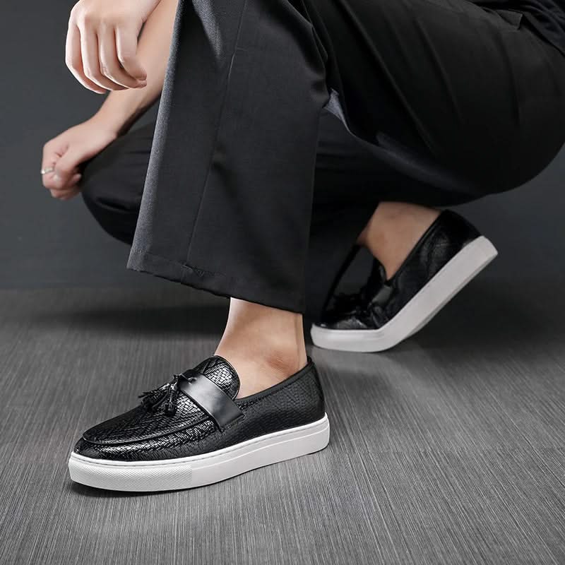 Classic men's tassel loafers. Sophisticated slip-on footwear, merging dressy appeal with everyday comfort.