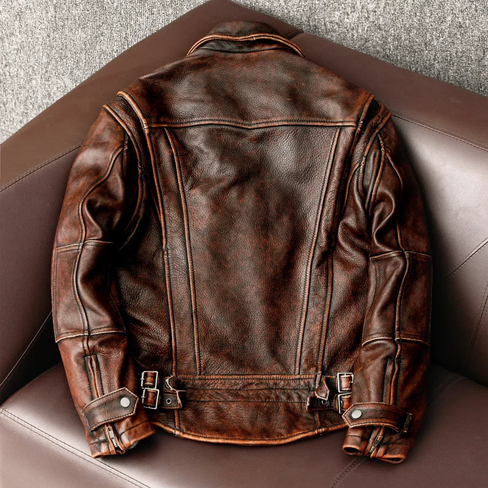 Men's timeless brown jacket. Hard-wearing, stylish outerwear for versatile all-season fashion.