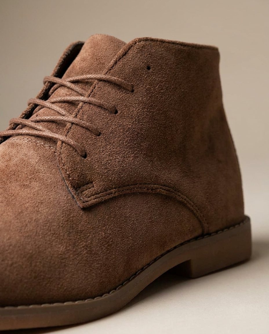 Comfortable men's suede ankle boots with durable construction, ideal for casual and rugged outdoor activities.
