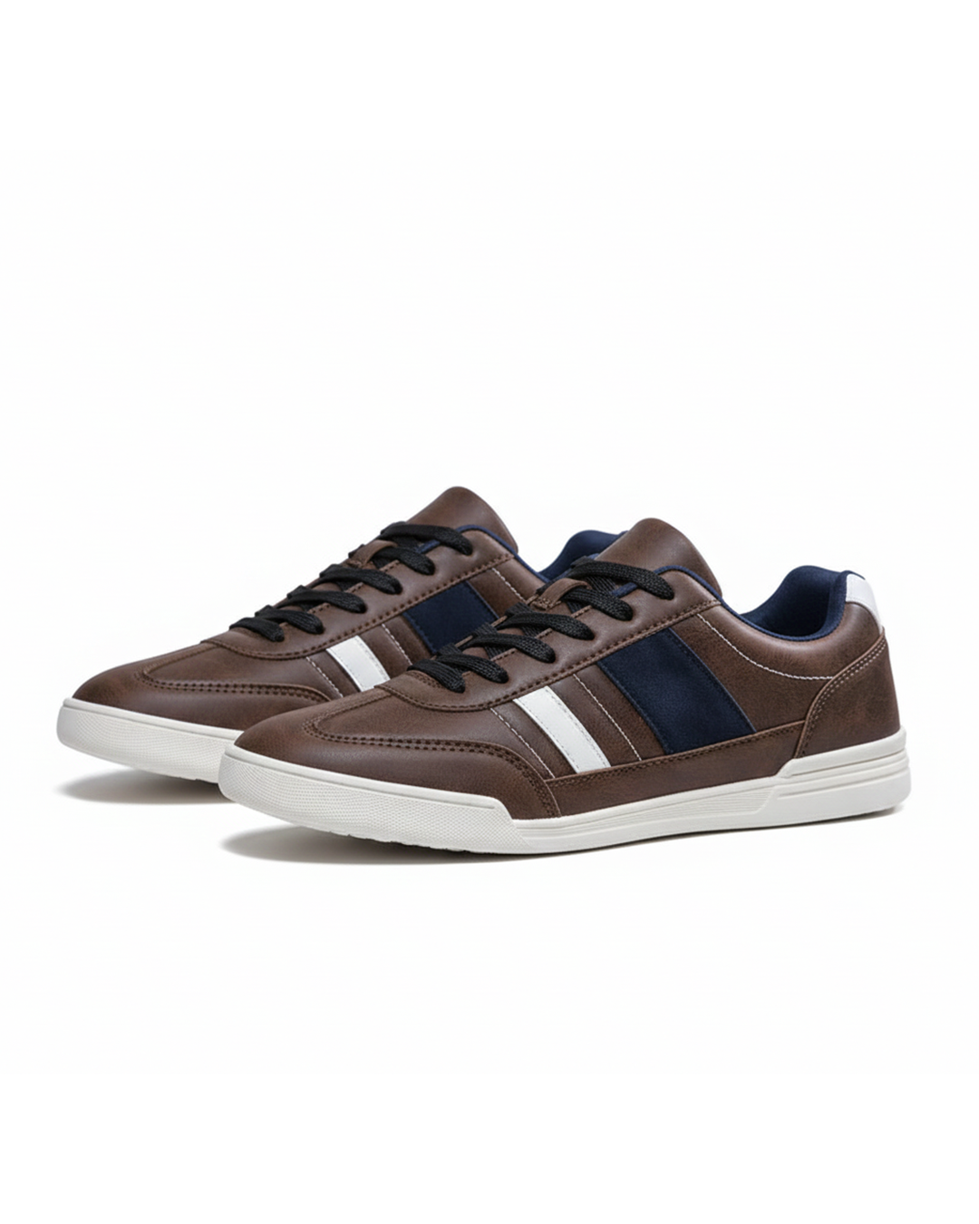 Men's classic casual sneakers in brown, offering effortless style & comfort for everyday wear. Low profile design.