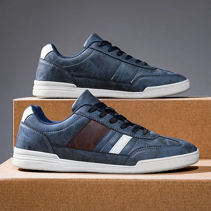 Effortlessly stylish men's casual sneakers. Brown comfort footwear for everyday wear, classic low-profile design.