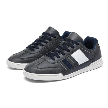 Classic brown men's athletic casual sneakers. Experience comfort footwear with a stylish, low-profile design.