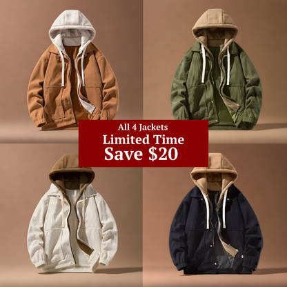 Stylish men's corduroy jacket. Warm casual outerwear, perfect for a classic winter look & comfort.