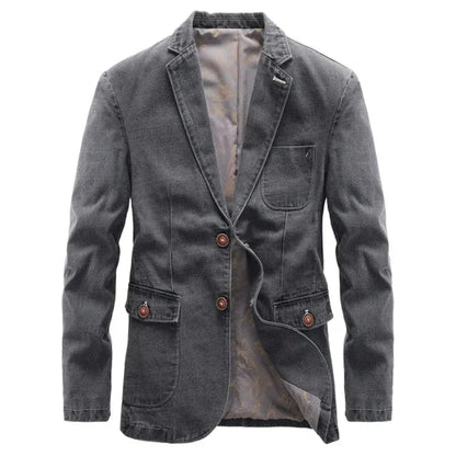 Men's classic denim jacket, timeless style, casual outerwear. Perfect fit for versatile fashion.