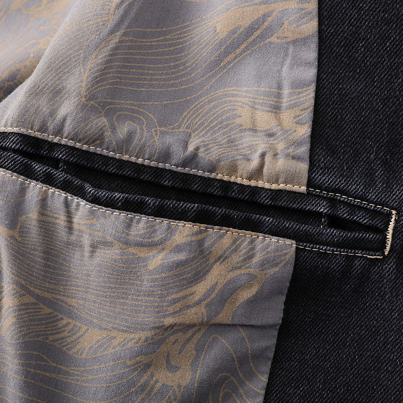 Men's timeless button-up denim jacket, perfect fit, durable casual outerwear. Vintage style.