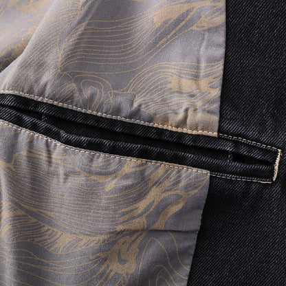 Men's timeless button-up denim jacket, perfect fit, durable casual outerwear. Vintage style.