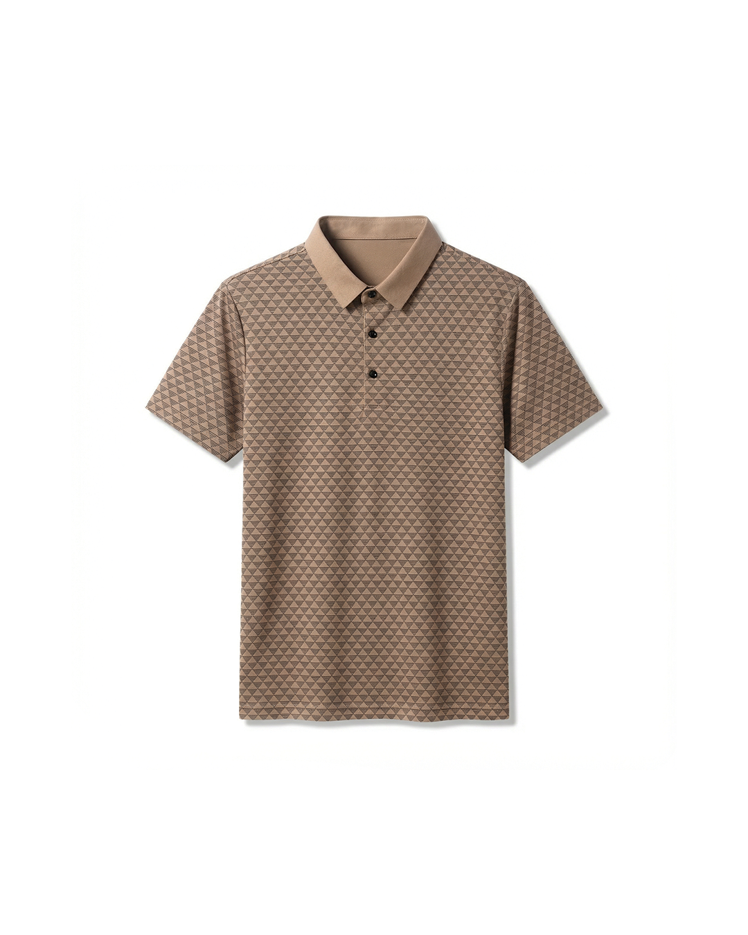 Men's Classic Diamond Pattern Polo Shirt, short sleeve, refined style & all-day comfort for smart casual wear.