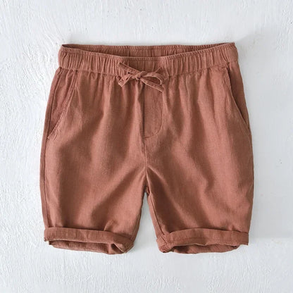 Men's Classic Drawstring Casual Shorts, comfortable pull-on summer wear with relaxed fit.