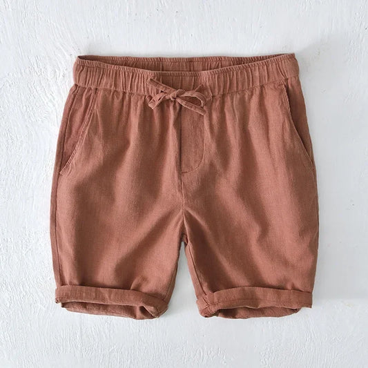 Men's Classic Drawstring Casual Shorts, comfortable pull-on summer wear with relaxed fit.