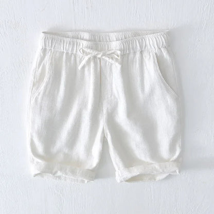 Teal men's classic drawstring casual shorts, comfortable pull-on style, great for summer.
