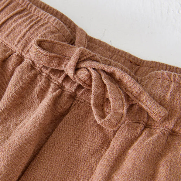 Casual men's drawstring shorts with a relaxed fit, comfortable pull-on style for summer.